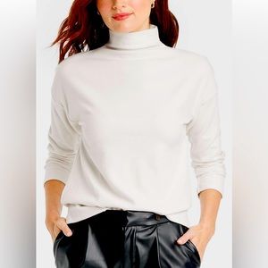 Mock Turtleneck in Super soft Stretch Cotton